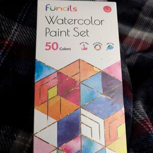 Funcils Watercolor Paint Set - 50 Travel Watercolors Set